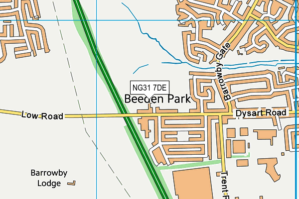 NG31 7DE map - OS VectorMap District (Ordnance Survey)