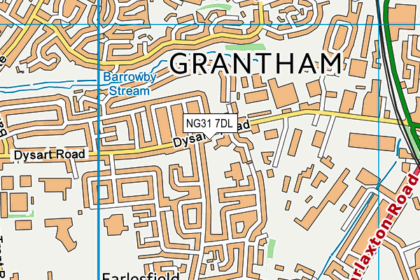 NG31 7DL map - OS VectorMap District (Ordnance Survey)