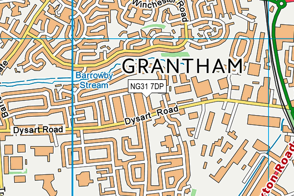 NG31 7DP map - OS VectorMap District (Ordnance Survey)