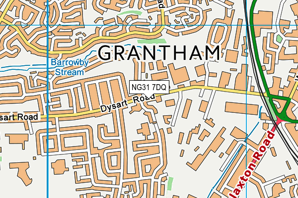 NG31 7DQ map - OS VectorMap District (Ordnance Survey)