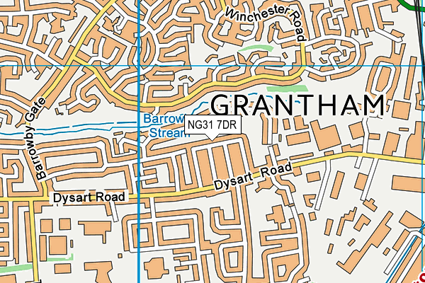 NG31 7DR map - OS VectorMap District (Ordnance Survey)