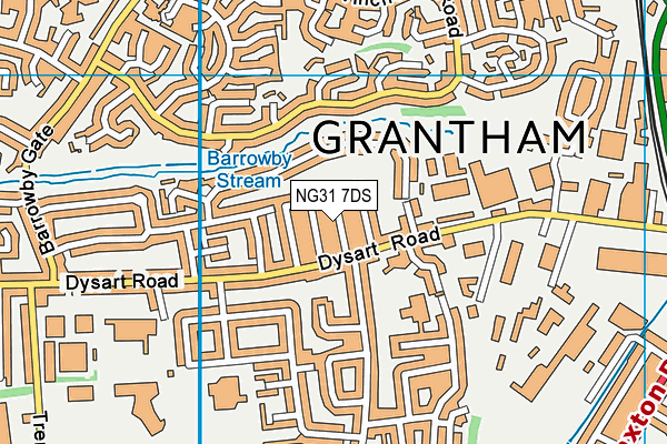 NG31 7DS map - OS VectorMap District (Ordnance Survey)
