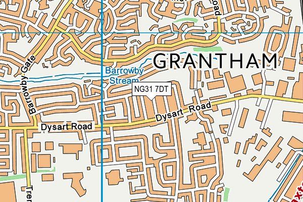 NG31 7DT map - OS VectorMap District (Ordnance Survey)