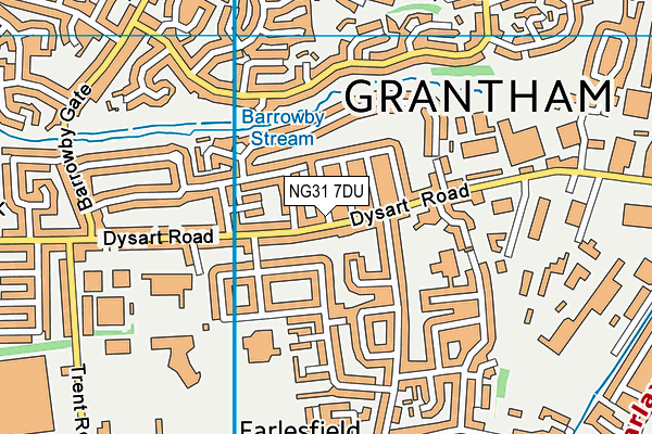 NG31 7DU map - OS VectorMap District (Ordnance Survey)