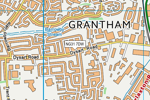 NG31 7DW map - OS VectorMap District (Ordnance Survey)