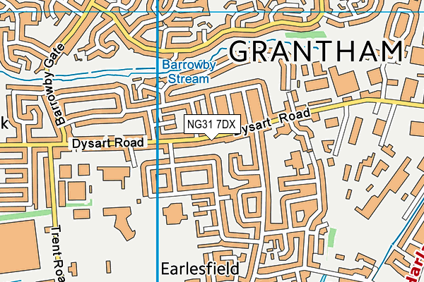 NG31 7DX map - OS VectorMap District (Ordnance Survey)