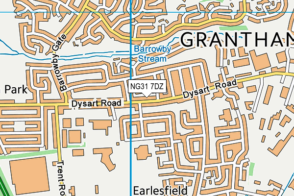 NG31 7DZ map - OS VectorMap District (Ordnance Survey)