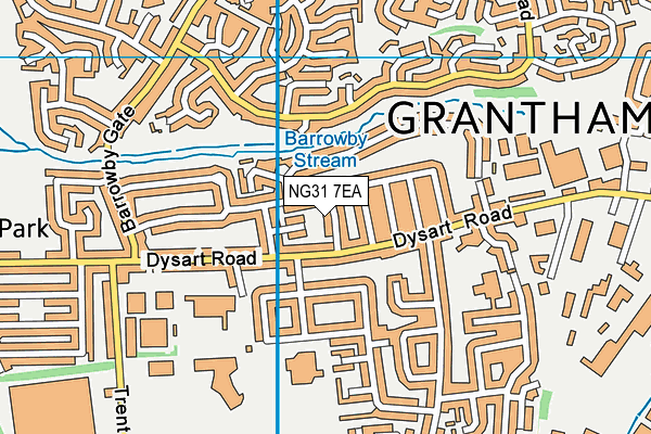NG31 7EA map - OS VectorMap District (Ordnance Survey)
