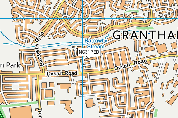 NG31 7ED map - OS VectorMap District (Ordnance Survey)