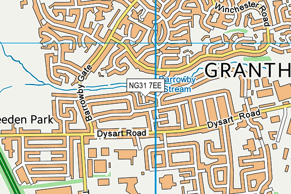 NG31 7EE map - OS VectorMap District (Ordnance Survey)