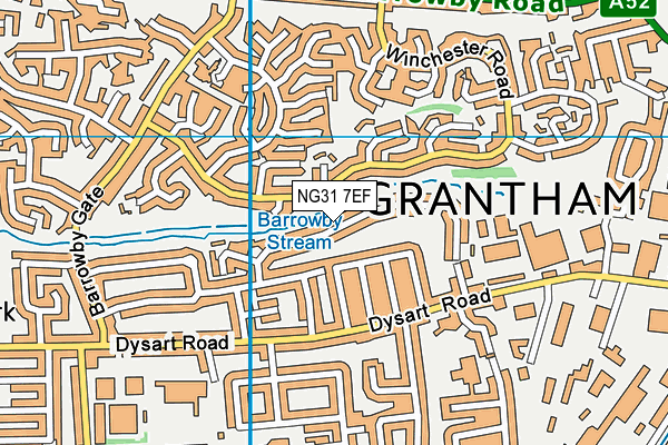 NG31 7EF map - OS VectorMap District (Ordnance Survey)