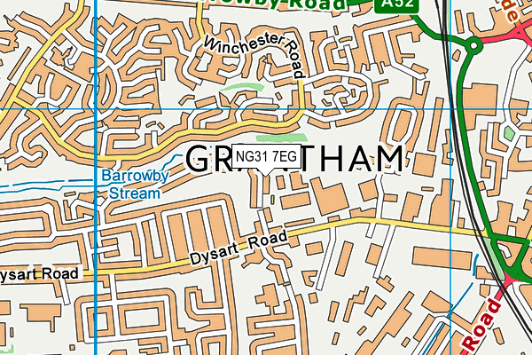 NG31 7EG map - OS VectorMap District (Ordnance Survey)