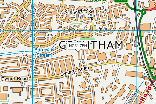 NG31 7EH map - OS VectorMap District (Ordnance Survey)