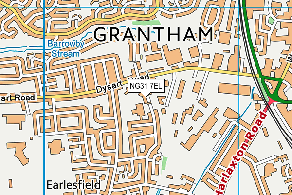 NG31 7EL map - OS VectorMap District (Ordnance Survey)
