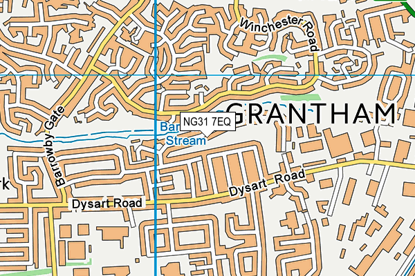 NG31 7EQ map - OS VectorMap District (Ordnance Survey)