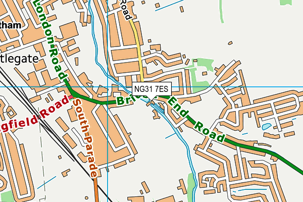 NG31 7ES map - OS VectorMap District (Ordnance Survey)