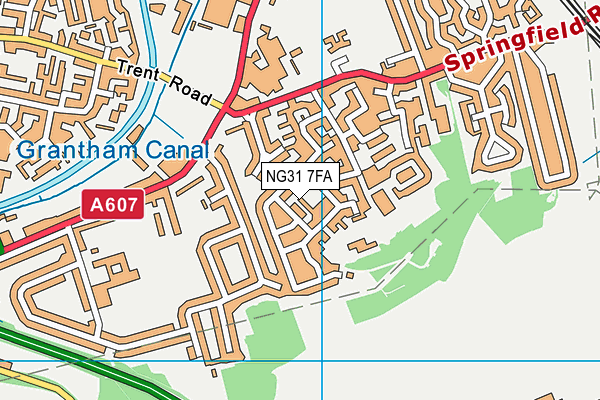 NG31 7FA map - OS VectorMap District (Ordnance Survey)