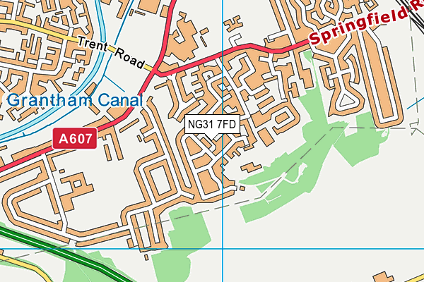 NG31 7FD map - OS VectorMap District (Ordnance Survey)