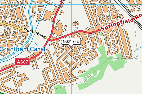 NG31 7FE map - OS VectorMap District (Ordnance Survey)