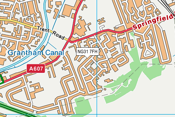 NG31 7FH map - OS VectorMap District (Ordnance Survey)