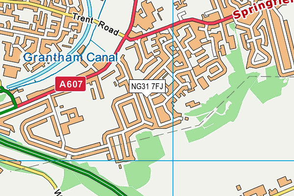 NG31 7FJ map - OS VectorMap District (Ordnance Survey)