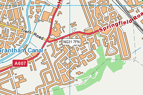 NG31 7FN map - OS VectorMap District (Ordnance Survey)