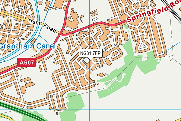 NG31 7FP map - OS VectorMap District (Ordnance Survey)