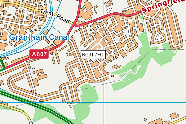 NG31 7FQ map - OS VectorMap District (Ordnance Survey)