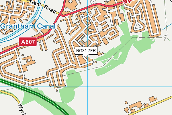NG31 7FR map - OS VectorMap District (Ordnance Survey)