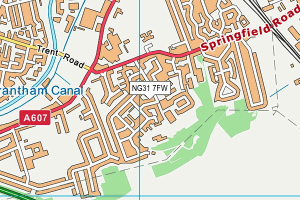 NG31 7FW map - OS VectorMap District (Ordnance Survey)