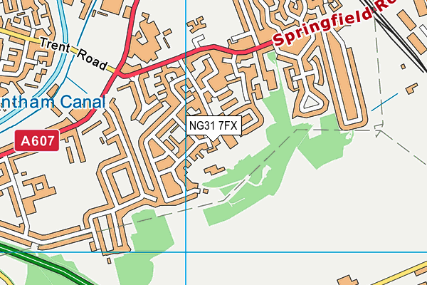 NG31 7FX map - OS VectorMap District (Ordnance Survey)