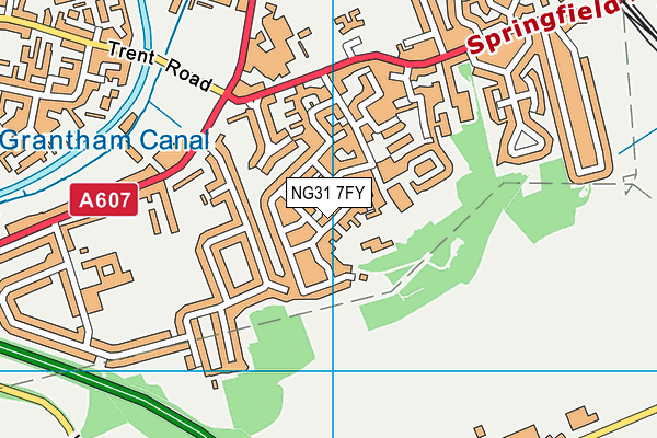 NG31 7FY map - OS VectorMap District (Ordnance Survey)