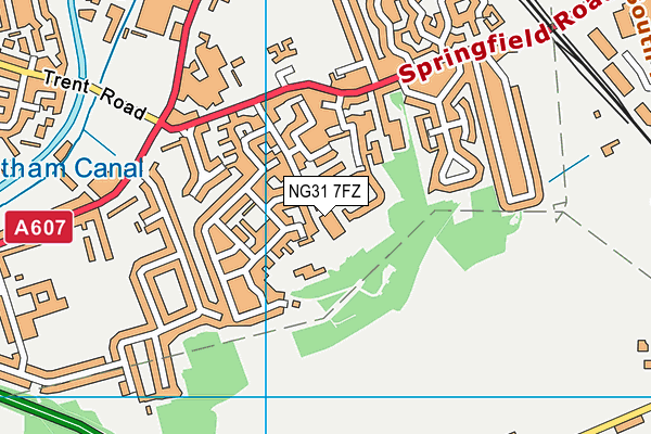 NG31 7FZ map - OS VectorMap District (Ordnance Survey)