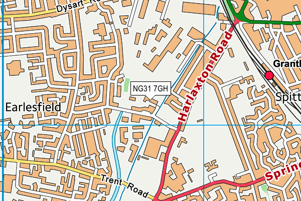 NG31 7GH map - OS VectorMap District (Ordnance Survey)