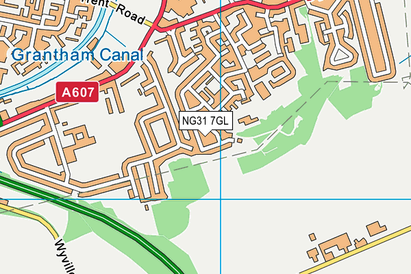 NG31 7GL map - OS VectorMap District (Ordnance Survey)