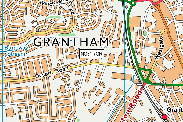 NG31 7GR map - OS VectorMap District (Ordnance Survey)