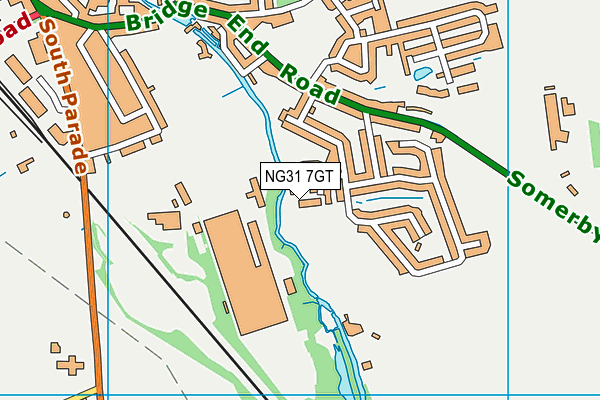 NG31 7GT map - OS VectorMap District (Ordnance Survey)