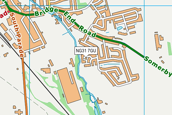 NG31 7GU map - OS VectorMap District (Ordnance Survey)