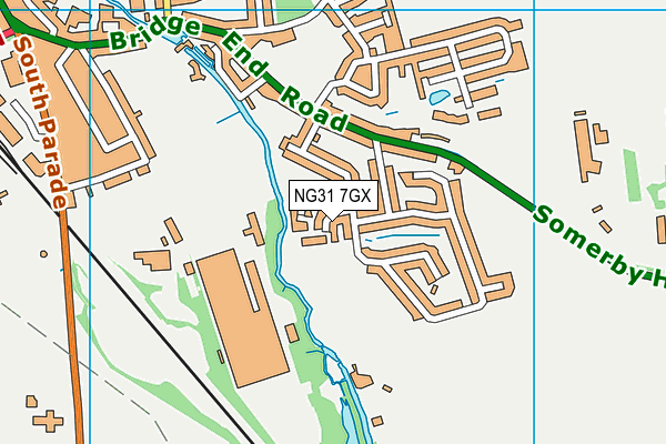 NG31 7GX map - OS VectorMap District (Ordnance Survey)