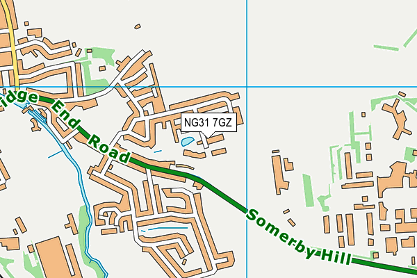 NG31 7GZ map - OS VectorMap District (Ordnance Survey)