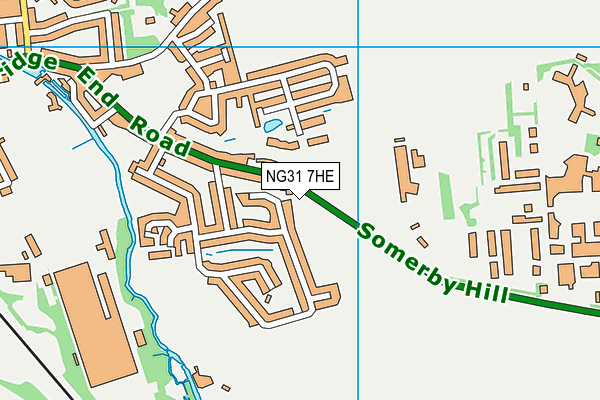 NG31 7HE map - OS VectorMap District (Ordnance Survey)