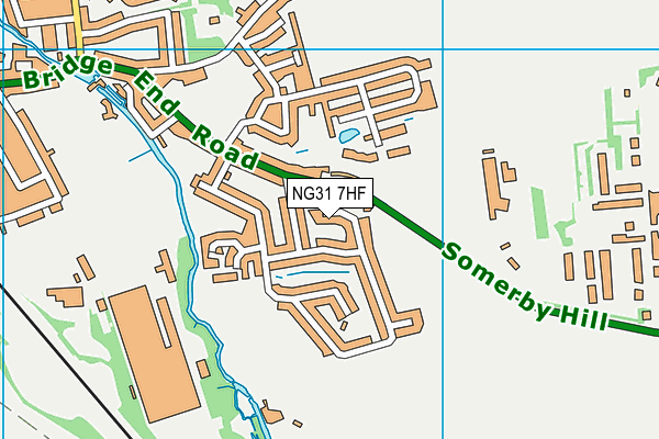 NG31 7HF map - OS VectorMap District (Ordnance Survey)