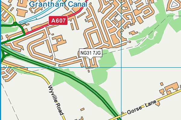 NG31 7JG map - OS VectorMap District (Ordnance Survey)