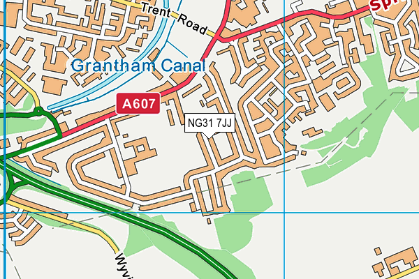 NG31 7JJ map - OS VectorMap District (Ordnance Survey)