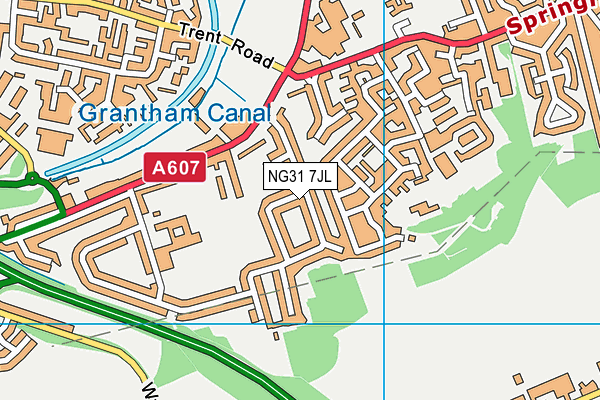 NG31 7JL map - OS VectorMap District (Ordnance Survey)