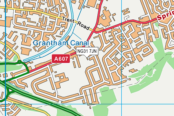 NG31 7JN map - OS VectorMap District (Ordnance Survey)