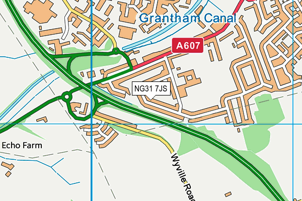 NG31 7JS map - OS VectorMap District (Ordnance Survey)