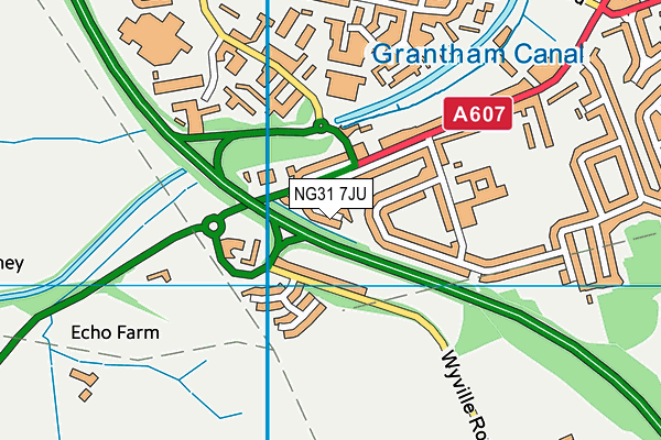 NG31 7JU map - OS VectorMap District (Ordnance Survey)