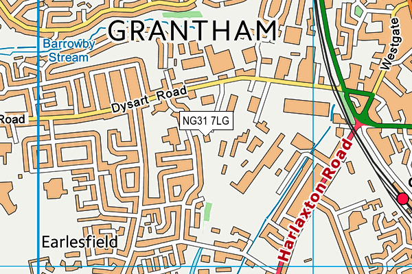 NG31 7LG map - OS VectorMap District (Ordnance Survey)