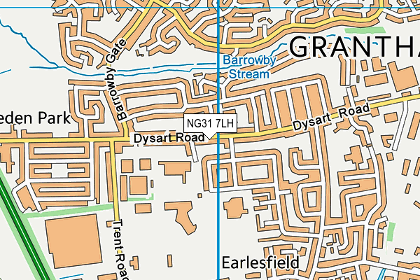 NG31 7LH map - OS VectorMap District (Ordnance Survey)